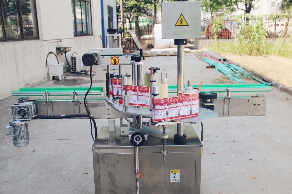 High Speed Double Side Adhensive Automatic Label Sticking Machine 5000ml Sticker Labeling